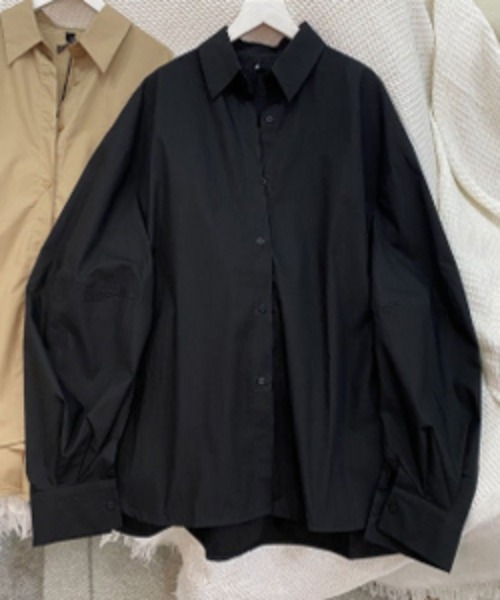 Per sist ence（パーシエンス）の「ビッグシルエットシャツ（シャツ/ブラウス・レディース・ベージュ/ブラック/ホワイト・MEDIUM/LARGE/SMALL）」の12枚目の写真