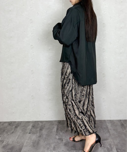 Per sist ence（パーシエンス）の「ビッグシルエットシャツ（シャツ/ブラウス・レディース・ベージュ/ブラック/ホワイト・MEDIUM/LARGE/SMALL）」の7枚目の写真