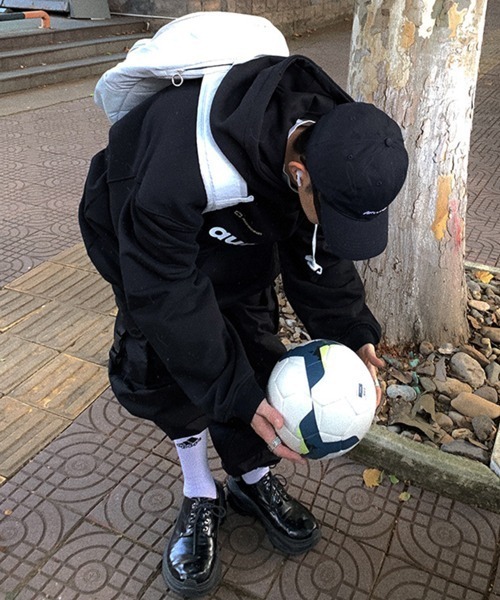 NOWLE（ノウル）の「【NOWLE】スポーツミックス プルオーバー パーカー（パーカー・メンズ・ブラック・X-LARGE/MEDIUM/LARGE）」の13枚目の写真