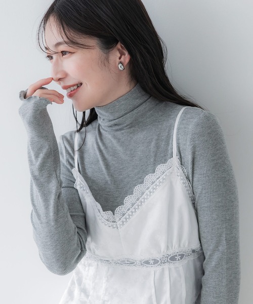 coca（coca）（コカ）の「【WEB限定セール】フラワー柄キャミソールチュニック（キャミソール・レディース・ホワイト・L/M）」の7枚目の写真