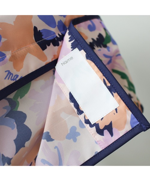 MR(まる)の「レトロフラワー・アートチェックレインポンチョ(レインコート/ポンチョ・キッズ・オレンジ/ピンク・M/S)」の13枚目の写真