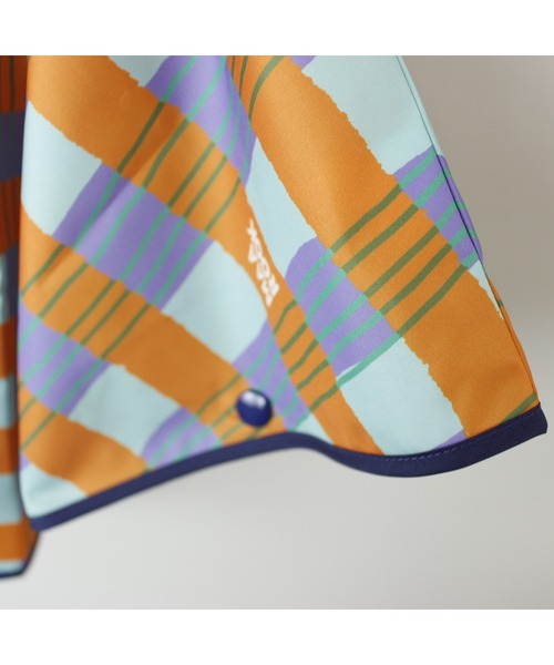 MR(まる)の「レトロフラワー・アートチェックレインポンチョ(レインコート/ポンチョ・キッズ・オレンジ/ピンク・M/S)」の16枚目の写真