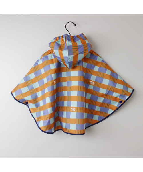 MR(まる)の「レトロフラワー・アートチェックレインポンチョ(レインコート/ポンチョ・キッズ・オレンジ/ピンク・M/S)」の19枚目の写真