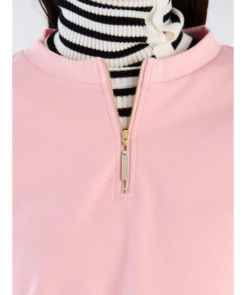 To b. by agnes b.（トゥービーバイアニエスベー）の「ハーフジッププルオーバー（Tシャツ/カットソー・レディース・ピンク・38/40）」の7枚目の写真