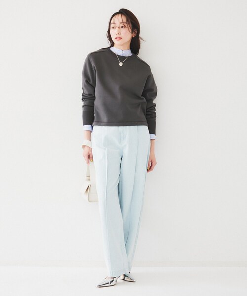 UNTITLED（アンタイトル）の「【オンオフ使える】ドルマンスリーブニット（ニット/セーター・レディース・ライトグレー/チャコールグレー/ベビーピンク/ブルーグリーン・44/00/02/04/48）」の11枚目の写真