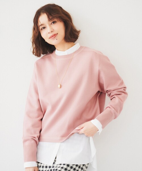 UNTITLED（アンタイトル）の「【オンオフ使える】ドルマンスリーブニット（ニット/セーター・レディース・ライトグレー/チャコールグレー/ベビーピンク/ブルーグリーン・44/00/02/04/48）」の13枚目の写真