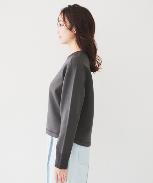 UNTITLED（アンタイトル）の「【オンオフ使える】ドルマンスリーブニット（ニット/セーター・レディース・ライトグレー/チャコールグレー/ベビーピンク/ブルーグリーン・44/00/02/04/48）」の22枚目の写真