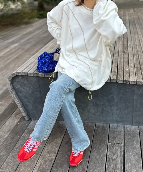 マルチWAY！】ウラケ 配色ドロスト ウェーブ切り替え ラグラン