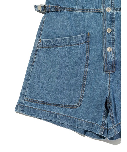【関税込み】Levi's ブルー ベスト デニム ロンパース セール】Levi's/リーバイス デニム ロンパース ミディアム