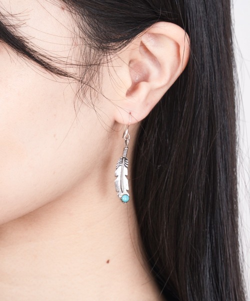 Harpo ハーポ　インディアンジュエリー　ターコイズ　ピアス Harpo HARPO アルポ TURQUOISE CABOCHON EARRINGS E331