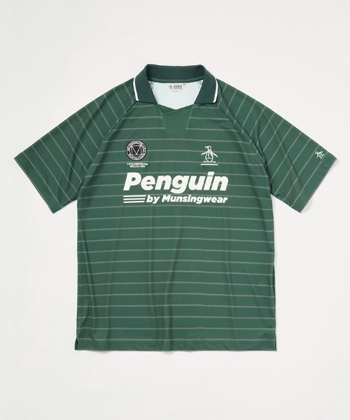 Penguin by Munsingwear（ペンギン バイ マンシングウェア）の「HOME GOLF GAME shirt（Tシャツ/カットソー・メンズ・ブラック/グリーン・M/XL/L）」の2枚目の写真