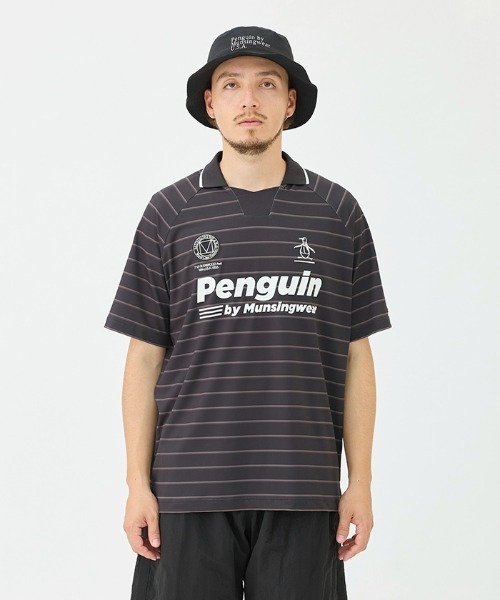 Penguin by Munsingwear（ペンギン バイ マンシングウェア）の「HOME GOLF GAME shirt（Tシャツ/カットソー・メンズ・ブラック/グリーン・M/XL/L）」の4枚目の写真