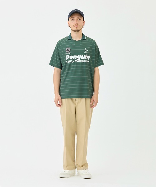 Penguin by Munsingwear（ペンギン バイ マンシングウェア）の「HOME GOLF GAME shirt（Tシャツ/カットソー・メンズ・ブラック/グリーン・M/XL/L）」の11枚目の写真