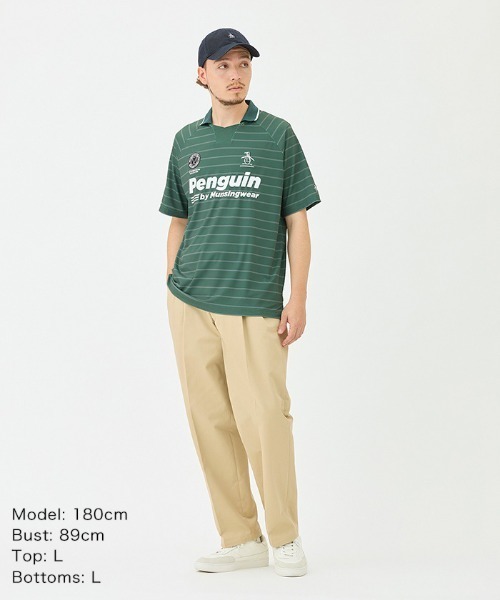 Penguin by Munsingwear（ペンギン バイ マンシングウェア）の「HOME GOLF GAME shirt（Tシャツ/カットソー・メンズ・ブラック/グリーン・M/XL/L）」の15枚目の写真