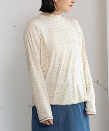 アソート柄モックネックトップス