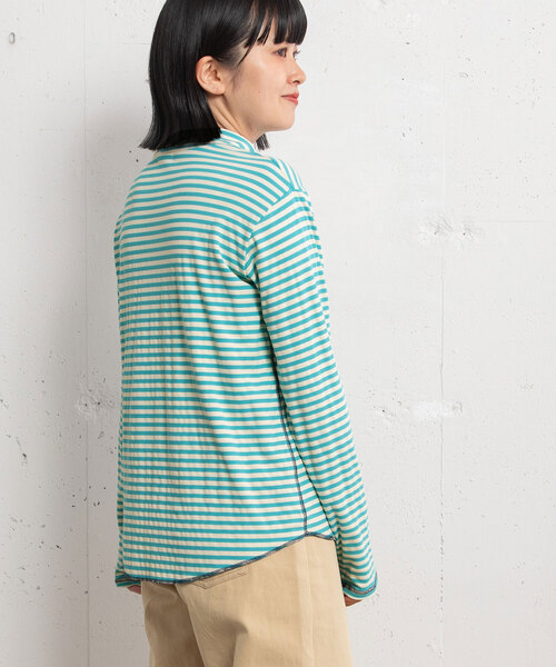 POU DOU DOU（プードゥドゥ）の「アソート柄モックネックトップス（Tシャツ/カットソー・レディース・アイボリー/ブラック/ライトブルー/グレー・M）」の21枚目の写真