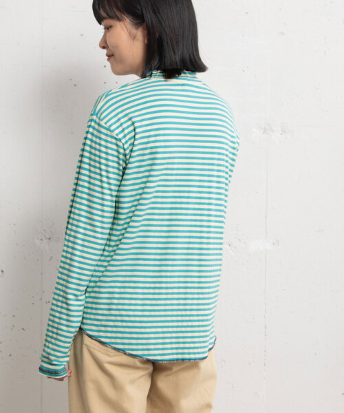 POU DOU DOU（プードゥドゥ）の「アソート柄モックネックトップス（Tシャツ/カットソー・レディース・アイボリー/ブラック/ライトブルー/グレー・M）」の22枚目の写真