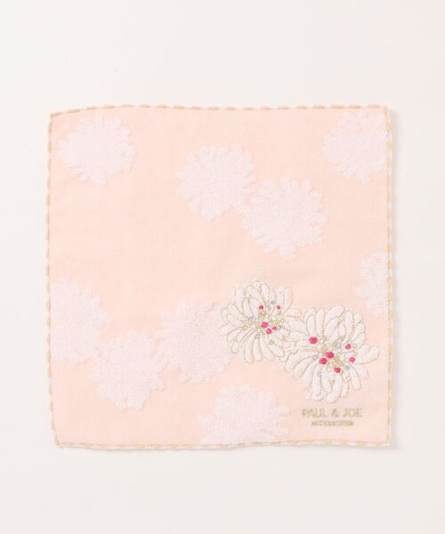 PAUL & JOE ACCESSOIRES（ポールアンドジョーアクセソワ）の「ポール&ジョー アクセソワ ハンカチ S <クリザンテーム>（ハンカチ/ハンドタオル・レディース・ネイビー/ピンク/アイボリー・FREE）」の3枚目の写真