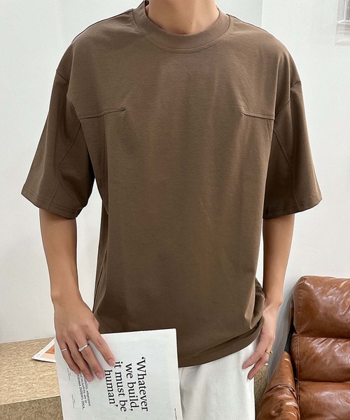 aimoha(アイモハ)の「aimoha men ミニマルデザインクルーネックTシャツ (SS)(Tシャツ/カットソー・メンズ・ブラック/チョコ/ホワイト・XXX-LARGE/XX-LARGE/X-LARGE/LARGE)」の14枚目の写真