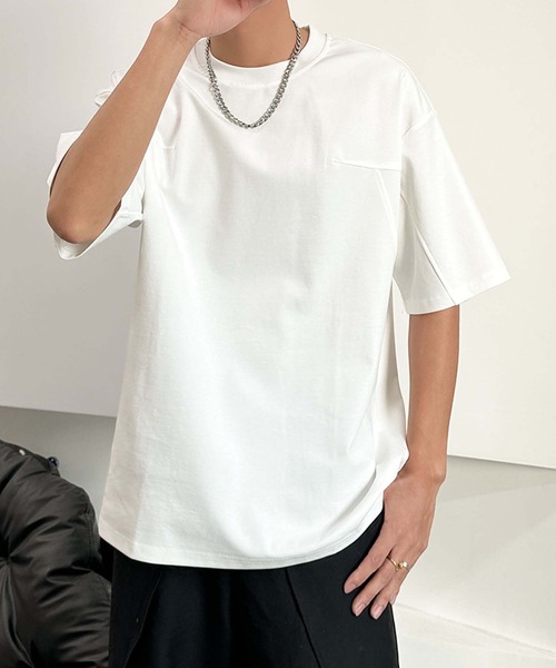 aimoha(アイモハ)の「aimoha men ミニマルデザインクルーネックTシャツ (SS)(Tシャツ/カットソー・メンズ・ブラック/チョコ/ホワイト・XXX-LARGE/XX-LARGE/X-LARGE/LARGE)」の17枚目の写真