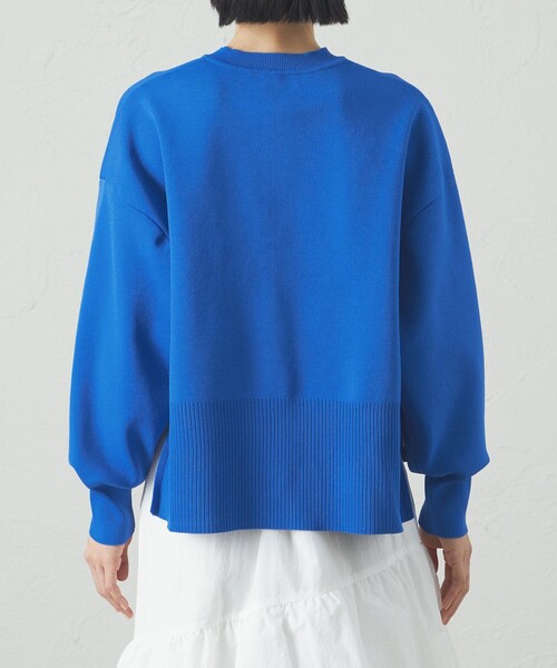 CAST:（キャストコロン）の「【着回し抜群】【25年春夏モデル】フォルムニットブルゾン（カーディガン/ボレロ・レディース・ブルー系その他4/ホワイト/ネイビー・M）」の9枚目の写真