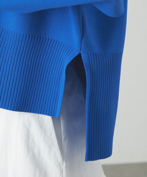 CAST:（キャストコロン）の「【着回し抜群】【25年春夏モデル】フォルムニットブルゾン（カーディガン/ボレロ・レディース・ブルー系その他4/ホワイト/ネイビー・M）」の11枚目の写真