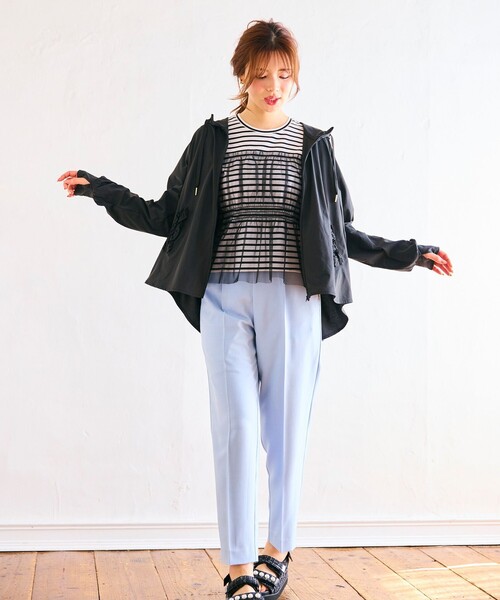 Feroux(フェルゥ)の「チュールコンビカットソー(Tシャツ/カットソー・レディース・ホワイト系1/ホワイト系/スカイブルー系/ピンク系・F)」の10枚目の写真