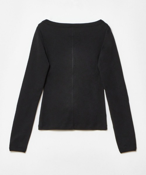 新品未使用タグ　allureville FLOREFLOREブラック長袖Tシャツ FLORE FLORE(フローレフローレ)】 STEFFI LONG SLEEVE（Tシャツ