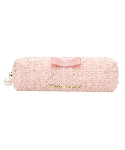 Maison de FLEUR(メゾンドフルール)の「ツイードグログランリボンロングポーチ(ポーチ・レディース・オフホワイト/サックスブルー/ライトピンク・FREE)」の14枚目の写真