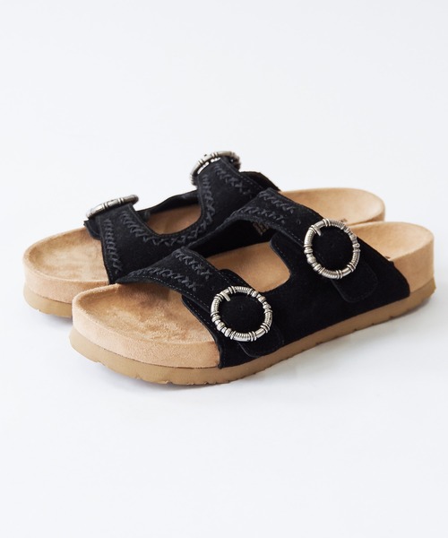 【Minnetonka】ストラップ スエードレザー サンダル Minnetonka】ストラップ スエードレザー サンダル (Minnetonka
