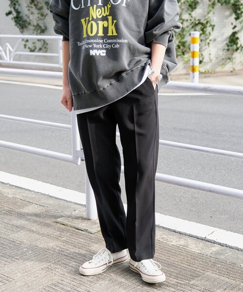 Spick & Span（スピックアンドスパン）の「《追加》イージーバックスリットパンツ（スラックス・レディース・ブラック/ベージュ・34/36/38/40）」の2枚目の写真