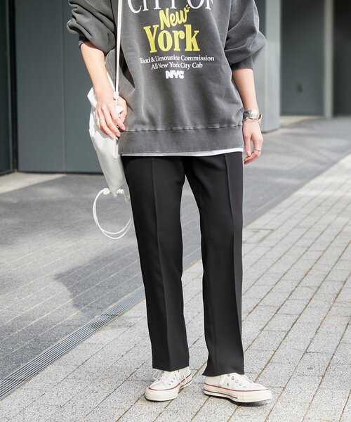 Spick & Span（スピックアンドスパン）の「《追加》イージーバックスリットパンツ（スラックス・レディース・ブラック/ベージュ・34/36/38/40）」の8枚目の写真