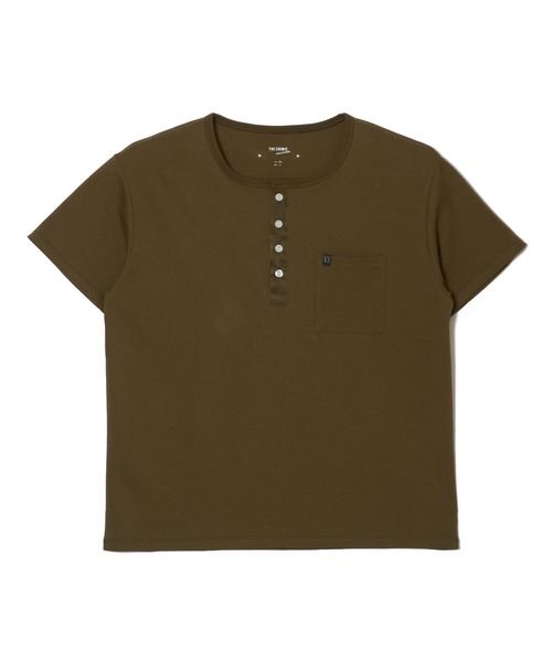 CRIMIE(クライミー)の「EDDIE SHORT LENGTH HENRY NECK T SHIRT(Tシャツ/カットソー・メンズ・カーキ/ホワイト/ブラック・XXL/XL/L/M/S)」の1枚目の写真