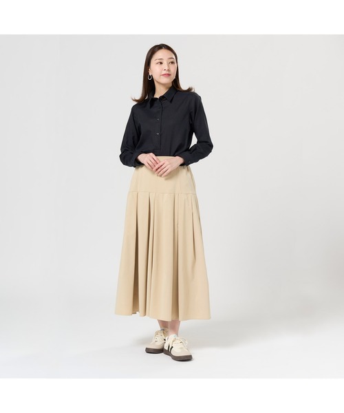 TOKYO SHIRTS（トウキョウシャツ）の「【Pitta Re:)】ふわっとガーゼシャツ 長袖 綿100% レディースカジュアルシャツ（シャツ/ブラウス・レディース・ブラック・S/M/L/LL）」の3枚目の写真