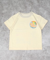 DILASH | 【綿100%・バックプリント】南の島ワンポイント半袖Tシャツ(Tシャツ/カットソー)