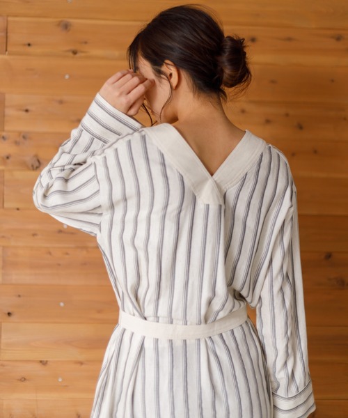 AMERICAN RAG CIE(アメリカンラグシー)の「for BAYFLOW ストライプワンピース(ワンピース・レディース・テラコッタ/ナチュラル・FREE)」の7枚目の写真