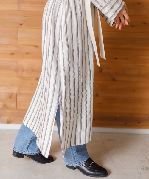 AMERICAN RAG CIE(アメリカンラグシー)の「for BAYFLOW ストライプワンピース(ワンピース・レディース・テラコッタ/ナチュラル・FREE)」の8枚目の写真