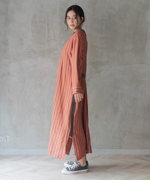 AMERICAN RAG CIE(アメリカンラグシー)の「for BAYFLOW ストライプワンピース(ワンピース・レディース・テラコッタ/ナチュラル・FREE)」の11枚目の写真