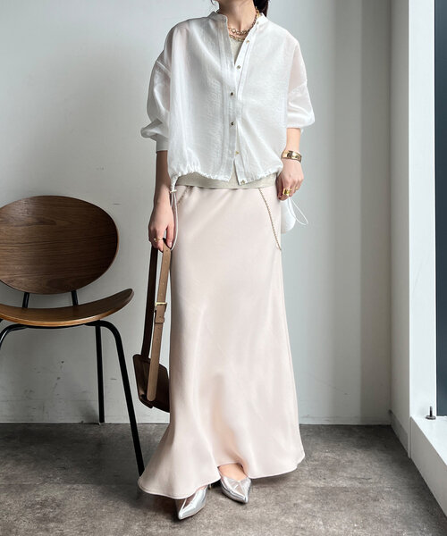 DouDou（ドゥドゥ）の「シアースピンドルブラウス（シャツ/ブラウス・レディース・ピンク/ブルー系その他/オフホワイト・FREE）」の9枚目の写真