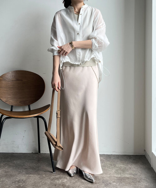 DouDou（ドゥドゥ）の「シアースピンドルブラウス（シャツ/ブラウス・レディース・ピンク/ブルー系その他/オフホワイト・FREE）」の10枚目の写真