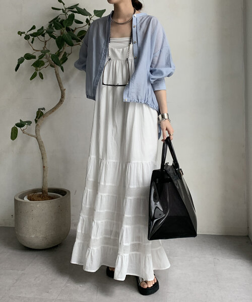 DouDou（ドゥドゥ）の「シアースピンドルブラウス（シャツ/ブラウス・レディース・ピンク/ブルー系その他/オフホワイト・FREE）」の16枚目の写真