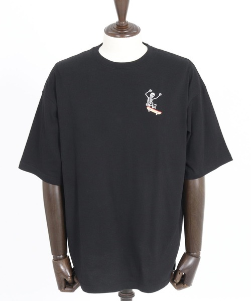 CAMBIO(カンビオ)の「mt9554-刺繍T_Skull skate Tシャツ(Tシャツ/カットソー・メンズ・ホワイト/ブラック/ネイビー・S/M/L/XL)」の20枚目の写真