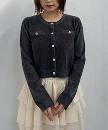 archives | ベロアライク金ボタンニットカーディガン(カーディガン/ボレロ)