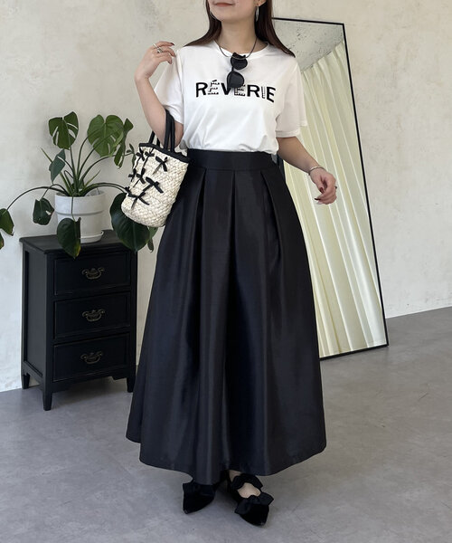 prose verse（プロズヴェール）の「フロッキーロゴパール付きTシャツ（Tシャツ/カットソー・レディース・オフホワイト/ブラック・MEDIUM/LARGE）」の3枚目の写真