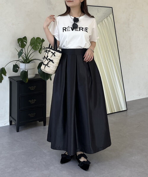 prose verse（プロズヴェール）の「フロッキーロゴパール付きTシャツ（Tシャツ/カットソー・レディース・オフホワイト/ブラック・MEDIUM/LARGE）」の5枚目の写真