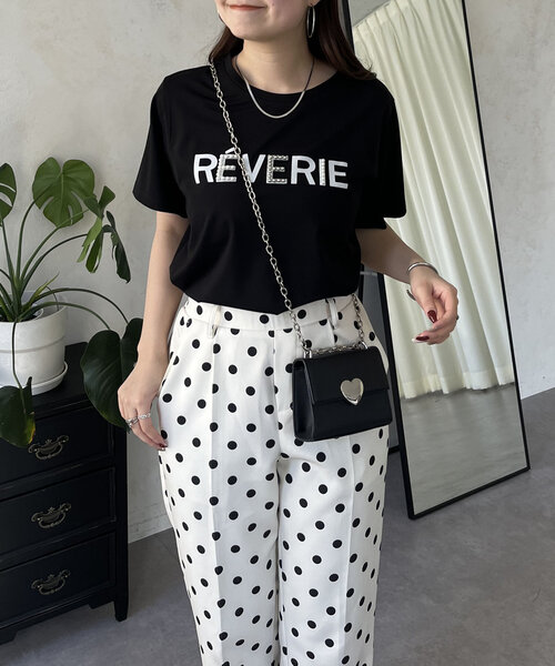 prose verse（プロズヴェール）の「フロッキーロゴパール付きTシャツ（Tシャツ/カットソー・レディース・オフホワイト/ブラック・MEDIUM/LARGE）」の15枚目の写真