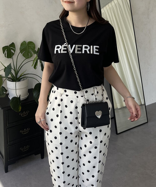 prose verse（プロズヴェール）の「フロッキーロゴパール付きTシャツ（Tシャツ/カットソー・レディース・オフホワイト/ブラック・MEDIUM/LARGE）」の16枚目の写真