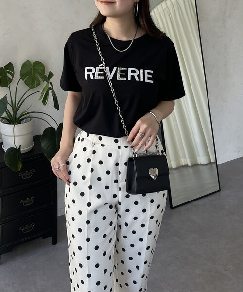 prose verse（プロズヴェール）の「フロッキーロゴパール付きTシャツ（Tシャツ/カットソー・レディース・オフホワイト/ブラック・MEDIUM/LARGE）」の18枚目の写真