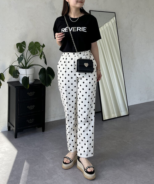 prose verse（プロズヴェール）の「フロッキーロゴパール付きTシャツ（Tシャツ/カットソー・レディース・オフホワイト/ブラック・MEDIUM/LARGE）」の20枚目の写真