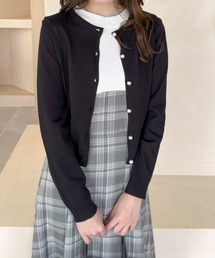 CLEAR BASIC | パールボタン長袖ニットカーディガン[ベーシック 春ニット]≪SS新作≫(カーディガン/ボレロ)